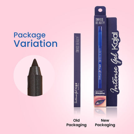 Swiss Beauty Intense Gel Kajal with Sharpener-1.2g