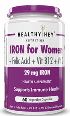 HealthyHey Nutrition Iron Supplement 60 Veg Capsules