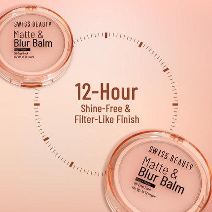 Swiss Beauty Matte & Blur Balm | Prep + Prime With Vitamin E & B3 | UV Light Protection