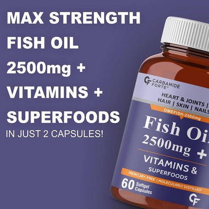 Carbamide Forte FisoOil 2500mg- 60 Capsules
