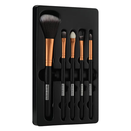 Swiss Beauty Makeup Brushes Set, Makeup Accessory,Gold, 5 Pcs