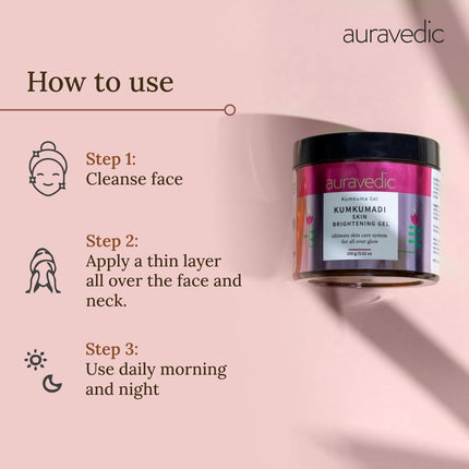 Auravedic Kumkumadi Gel Facial Moisturizer With Kumkumadi Oil For Face-100g