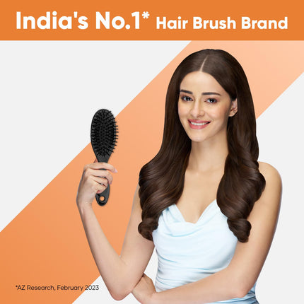 Vega Compact Paddle Hair Brush with Mirror for Men & Women