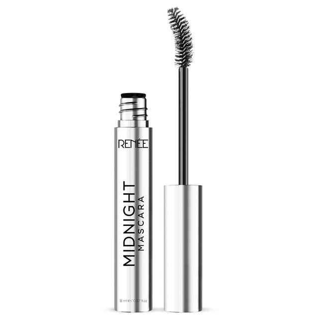 RENEE Midnight Mascara with Unique 360-Degree Wand | Darkest Black