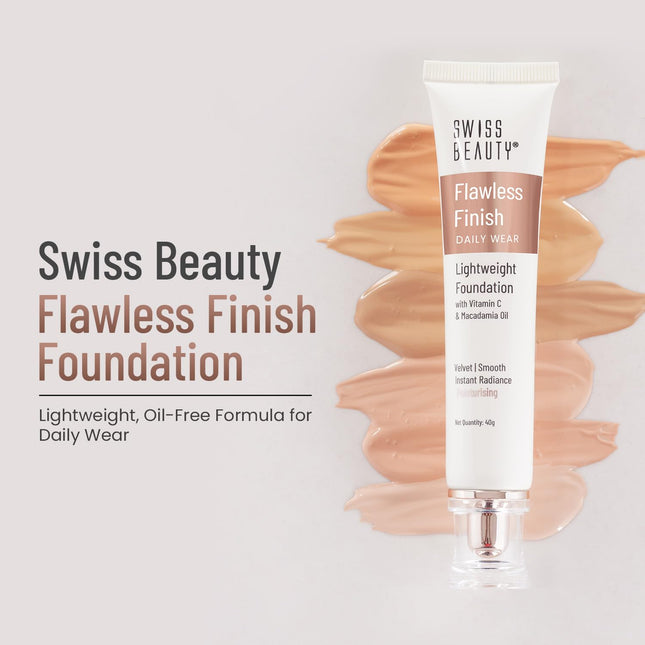 Swiss Beauty Flawless Finish Foundation-Beige, 40gm
