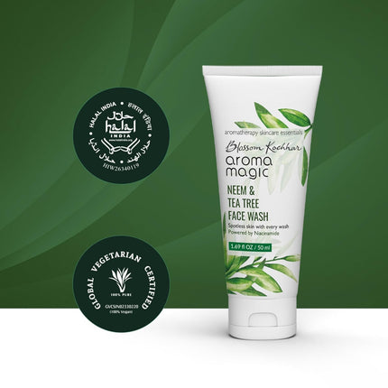 Aroma Magic Neem & Tea Tree Face Wash with 5% Niacinamide – Cleanser with Anti-Acne & Antibacterial-100ml