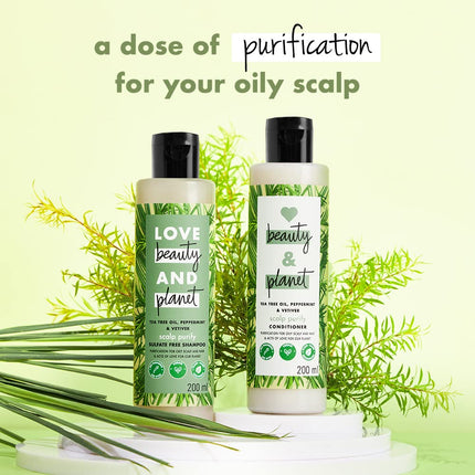 Love Beauty And Planet Tea Tree Peppermint & Vetiver Sulfate Free Purifying Shampoo-200ml