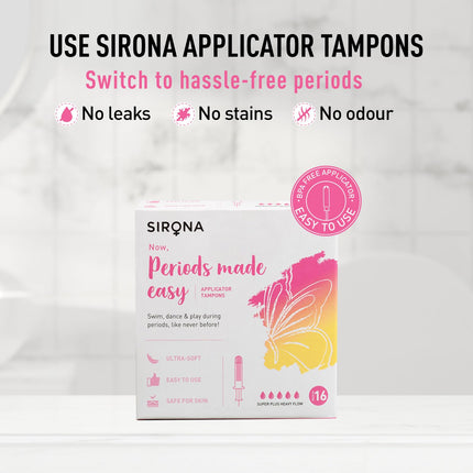 Sirona Period Made Easy Applicator Tampons-16 Pcs