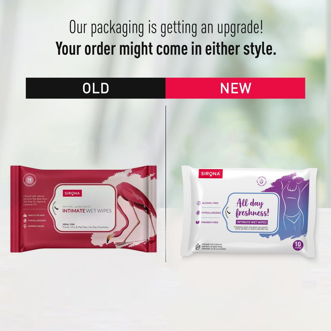 Sirona Intimate Wet Wipes - 10 Wipes