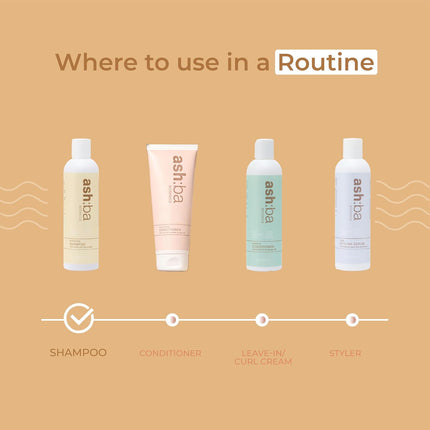 Ashba Botanics Hydrating Shampoo Straight,Wavy,Curly & Coily Hair-237ml