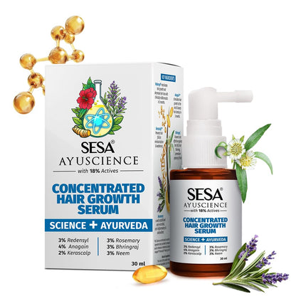 Sesa Ayuscience 3% Redensyl, 4% Anagain, 2% Kerascalp Hair Growth Serum-30ml