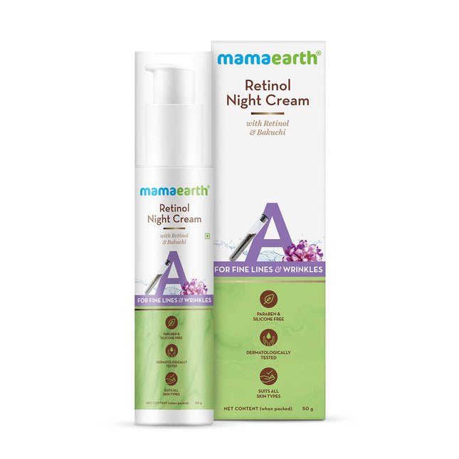Mamaearth Retinol Night Cream For Women with Retinol & Bakuchi-50g