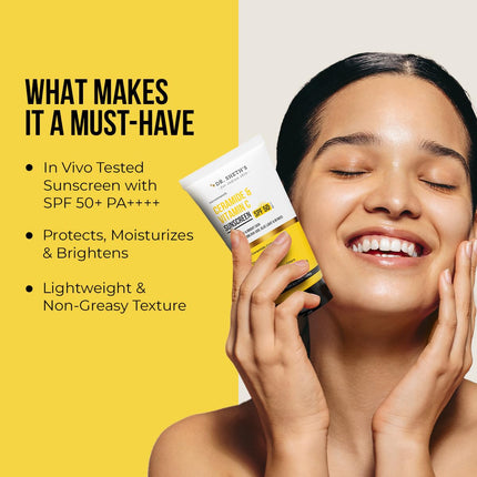 Dr. Sheth's Ceramide & Vitamin C Sunscreen SPF 50+ PA++++| 50 g