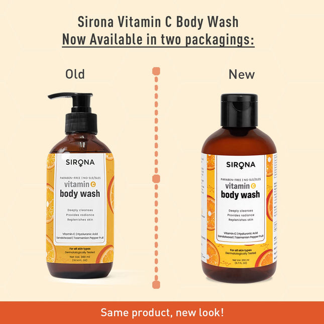 Sirona Natural Vitamin C Body Wash for Men & Women - 200 ml