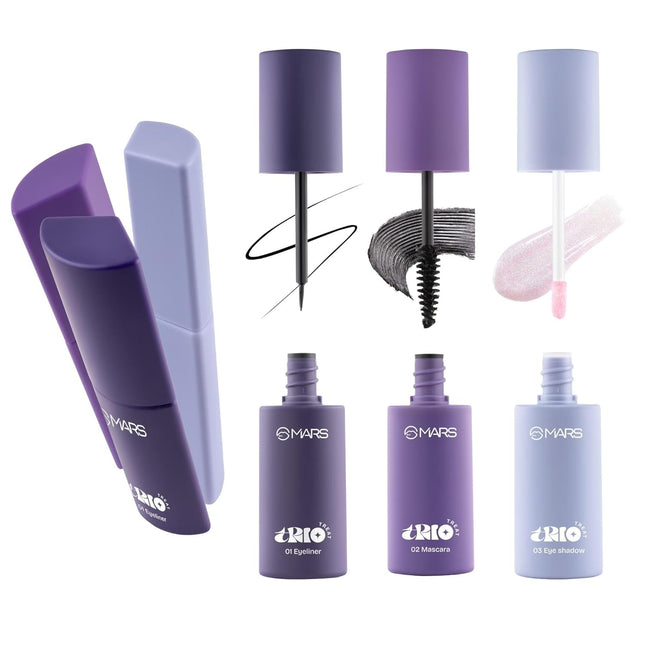 MARS TRIO Treat 3-IN-1 Eye Makeup Kit with Eyeliner, Mascara & Eyeshadow -24.50gm