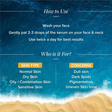 Aqualogica Glow+ Concentrate Vitamin C Face Serum with Hyaluronic Acid, Vitamin C & Papaya -30ml