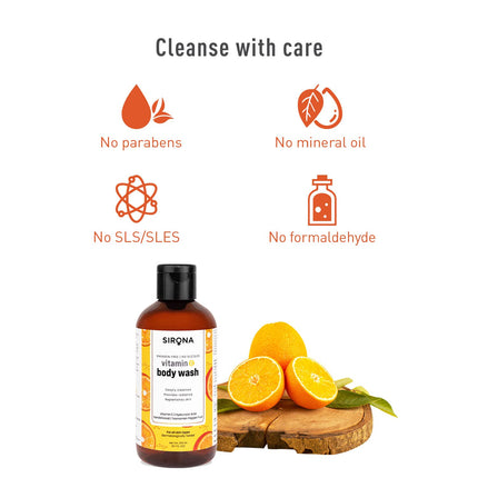 Sirona Natural Vitamin C Body Wash for Men & Women - 200 ml
