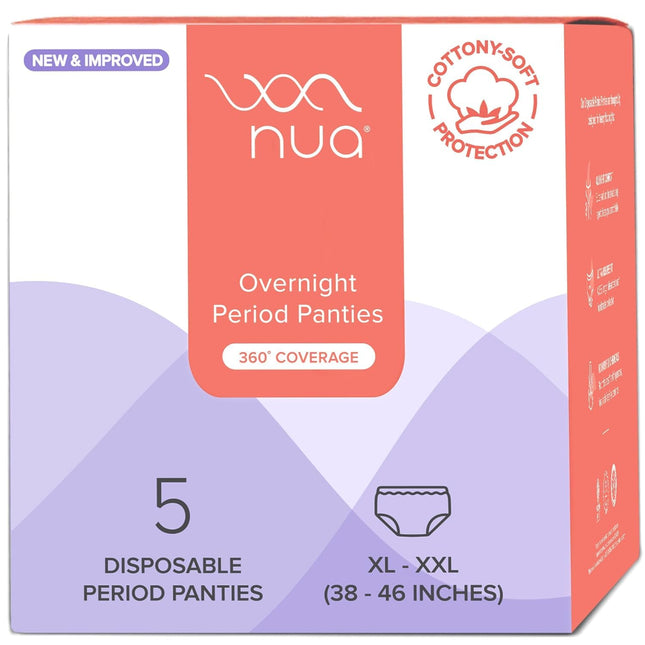 Nua 360° Comfort Period Panties (XL-XXL) | Pack of 5