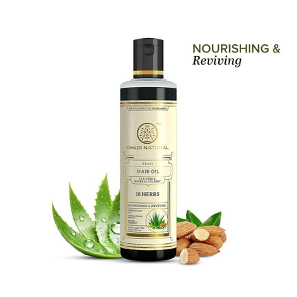 Khadi Natural Ayurvedic 18 Herbs Hair Oil - 210ml