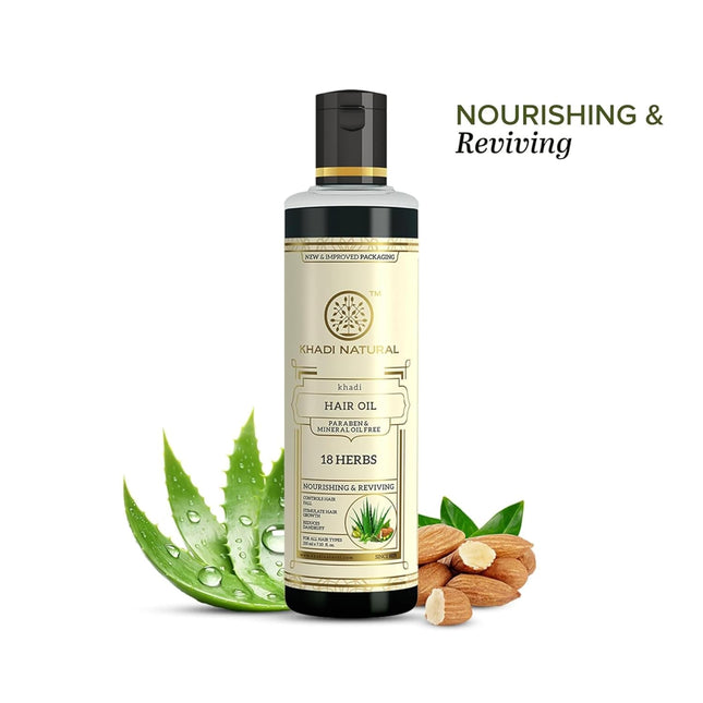 Khadi Natural Ayurvedic 18 Herbs Hair Oil - 210ml