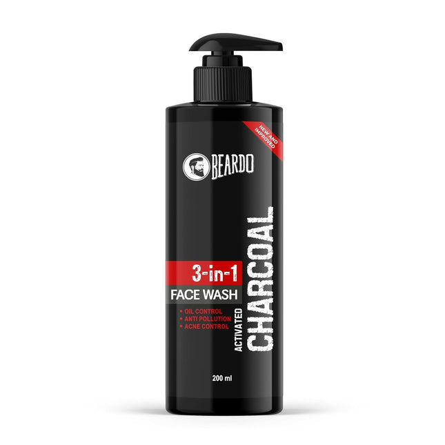 Beardo 3-in-1 Activated Charcoal Face Wash 200ml