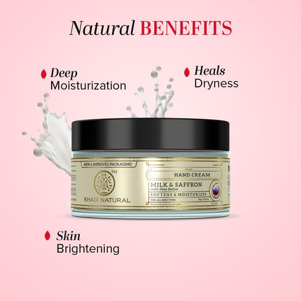Khadi Natural Milk & Saffron Herbal Hand Cream-50gm