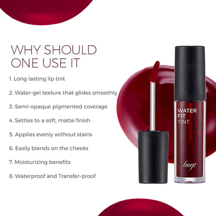 The Face Shop Water Fit Lip Tint Cherry Kiss, 5gm