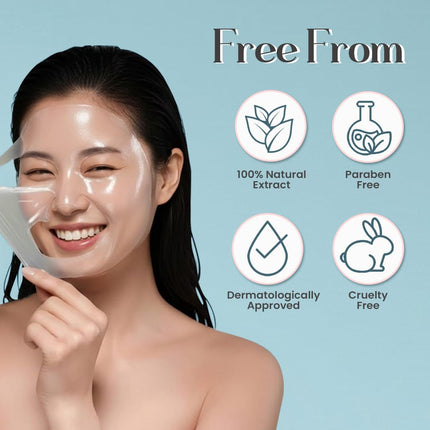 Glamveda Korean Glass Skin Rice & Ceramide Peel Off Mask 100gm