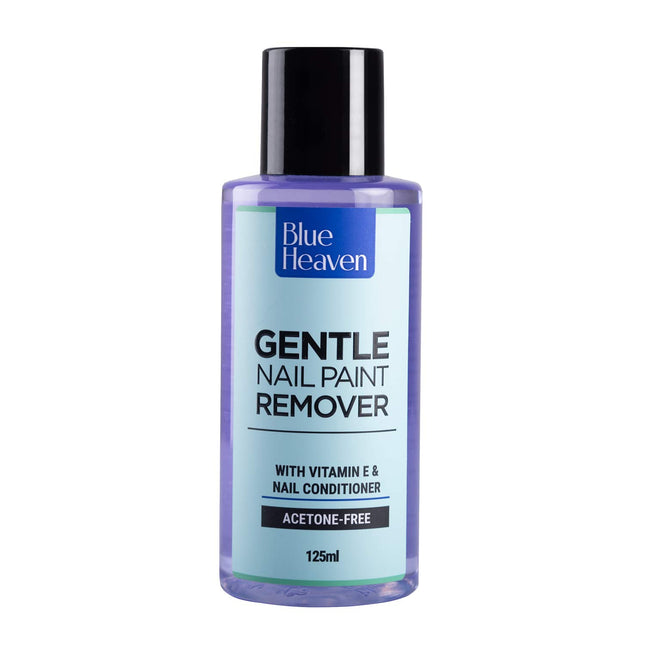 Blue Heaven Gentle Nail Paint Remover, Infused with Vitamin E and Nail Conditioner-125ml