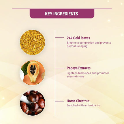 Lotus Herbals Radiant Gold Cellular Glow 1 Facial Kit -37G