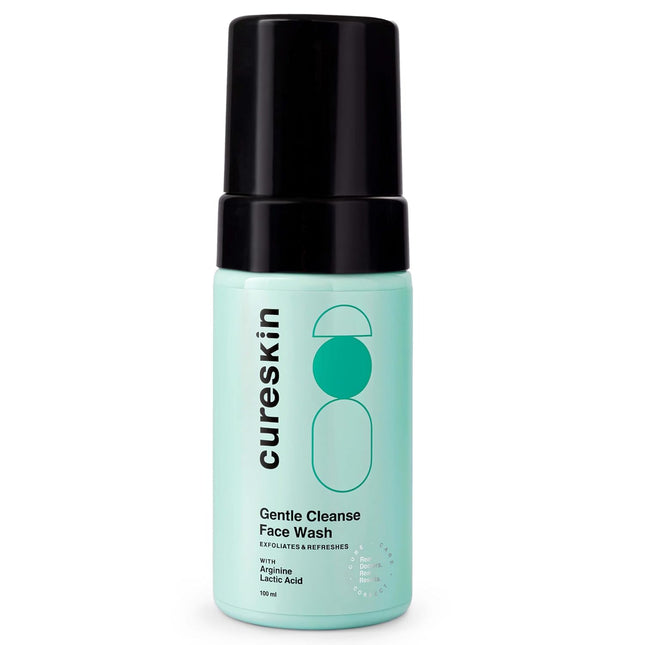 Cureskin Gentle Cleanse Brightening Face Wash with Lactic Acid AHA Foam Face Wash -100 ml
