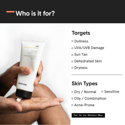 Minimalist SPF 30 Body Sunscreen, UVA & UVB Protection -150g