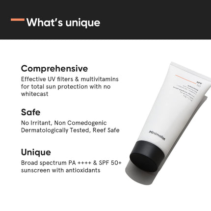 Minimalist Cream Sunscreen SPF 50 PA ++++ -50gm