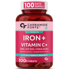 Carbamide Forte Iron Supplement 100 Veg Iron Tablets
