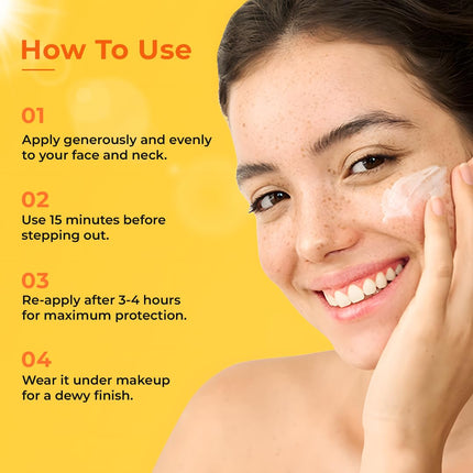 WOW Skin Science Japanese Yuzu + Vitamin C with 5 Ceramides Dewy Bright Sunscreen Gel | SPF 70 PA++++ 80ml