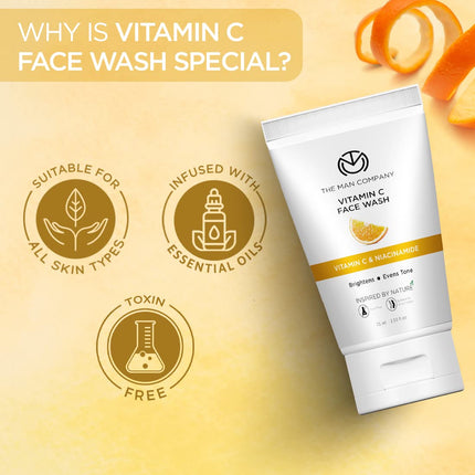 The Man Company Skin Vitamin C Face Wash- 75 ml
