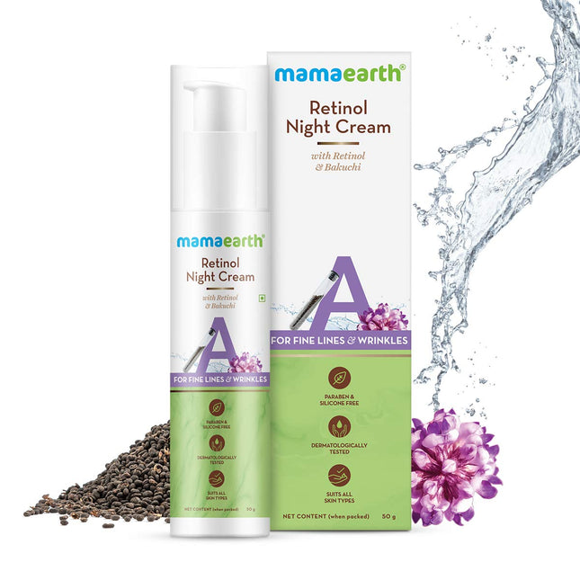 Mamaearth Retinol Night Cream For Women with Retinol & Bakuchi-50g
