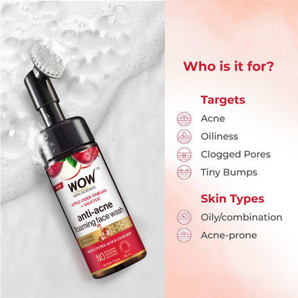 WOW Skin Science Apple Cider Vinegar Foaming Face Wash-150ml