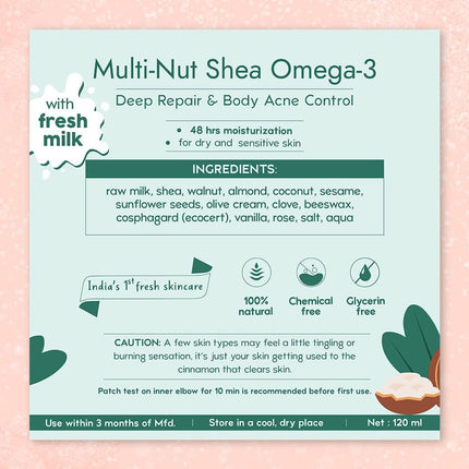 Nat Habit Multi-Nut Omega 3 Moisturiser 120ml (Pack of 1)