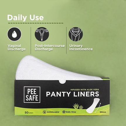 Pee Safe Panty Liners 100 Liners | 185mm Long (Large Size)