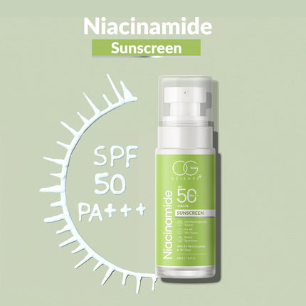 OG BEAUTY SCIENCE SPF 50 PA+++ Sunscreen | 5% Niacinamide & 3% Cica-50ml