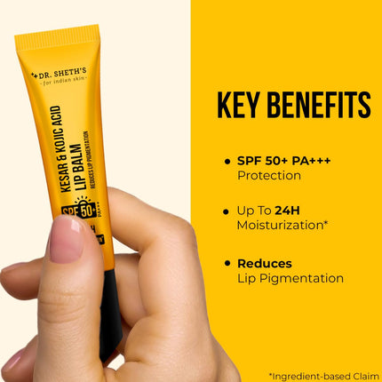 Dr. Sheth's Kesar & Kojic Acid Lip Balm-10g