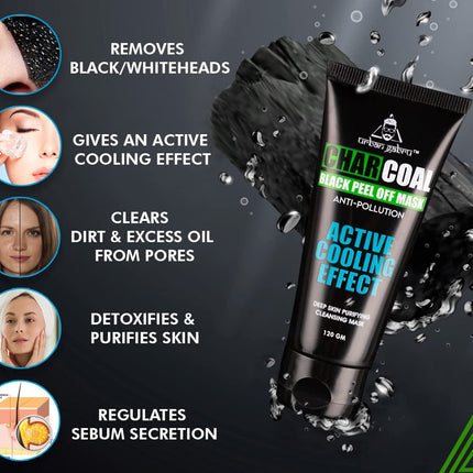UrbanGabru Charcoal Black Peel Off Mask-60gm