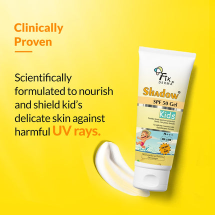 Fixderma Shadow Sunscreen SPF 50+ Gel for Kids PA+++  75gm