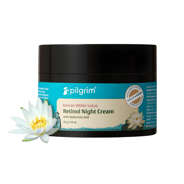 PILGRIM Korean Retinol Anti Aging Night Cream with Hyaluronic Acid & Vitamin C-50gm