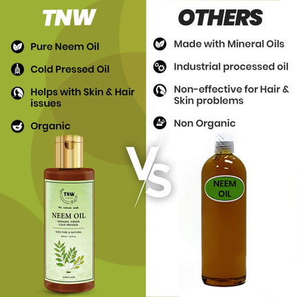 TNW-THE NATURAL WASH Pure Neem Oil 100ml | Enriched With Neem Seeds | Neem Oil