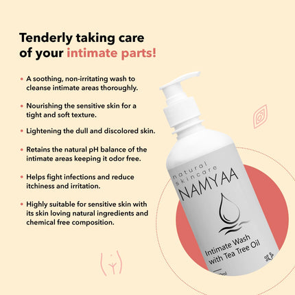 Namyaa Natural Intimate Wash With Tea Tree Oil -300ml