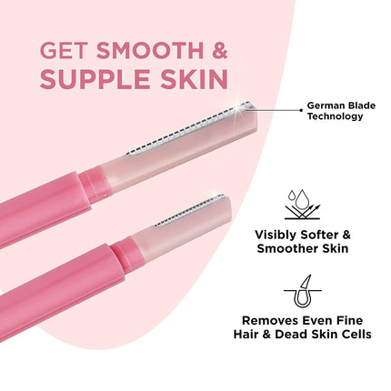 FURR Face & Eyebrow Razor for Women Facial Hair with Dual Blade Head 3N