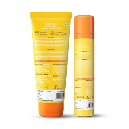 Aqualogica Glow+ Dewy Skin Combo | Face Wash + Sunscreen | 100 g + 50 g