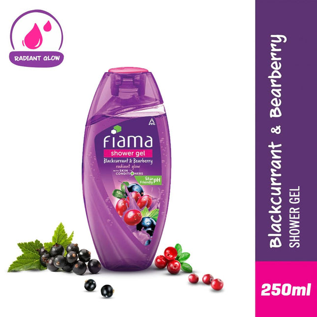 Fiama Body Wash Shower Gel Blackcurrant & Bearberry, 250ml